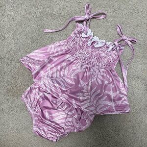 The Keiki Dept Two Piece Outfit Lavender Neke Fern Print
